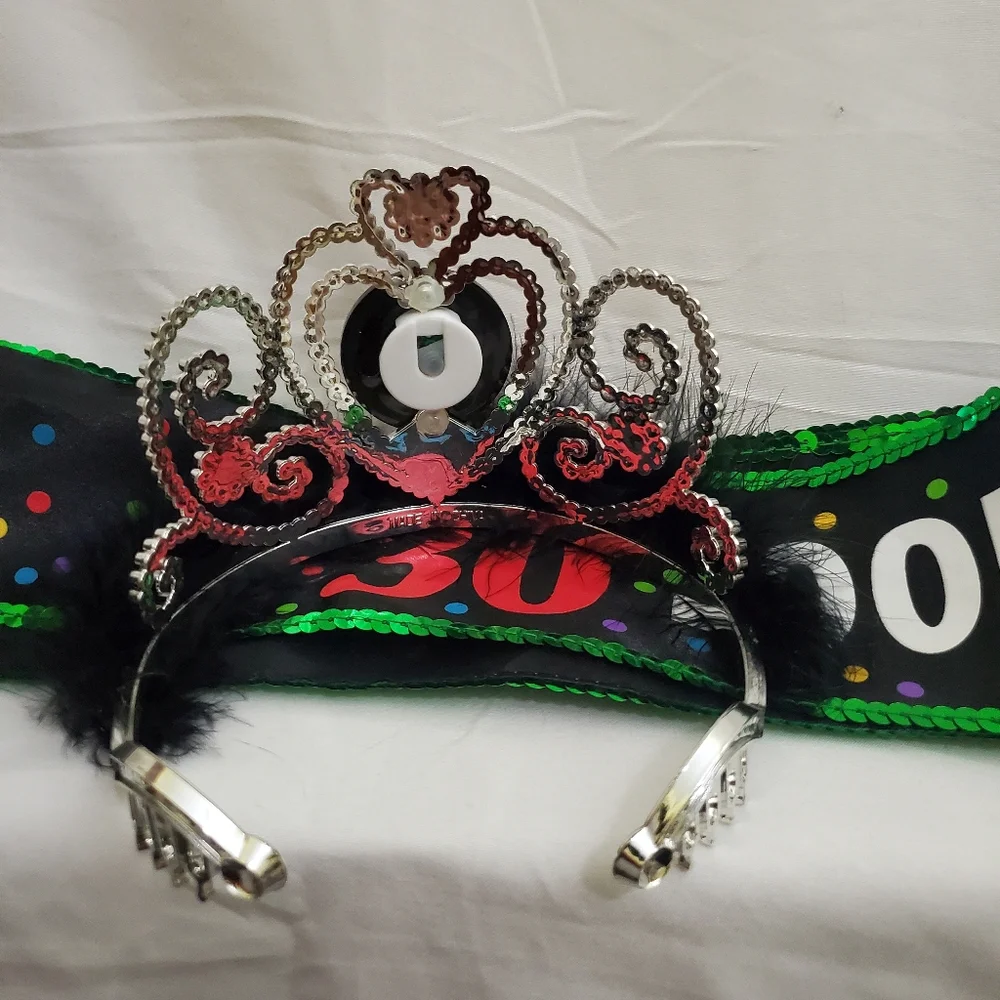 30th Birthday Tiara & Sash NEW